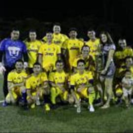 The Hospiten Puerto Vallarta team winner of the soccer tournament on 