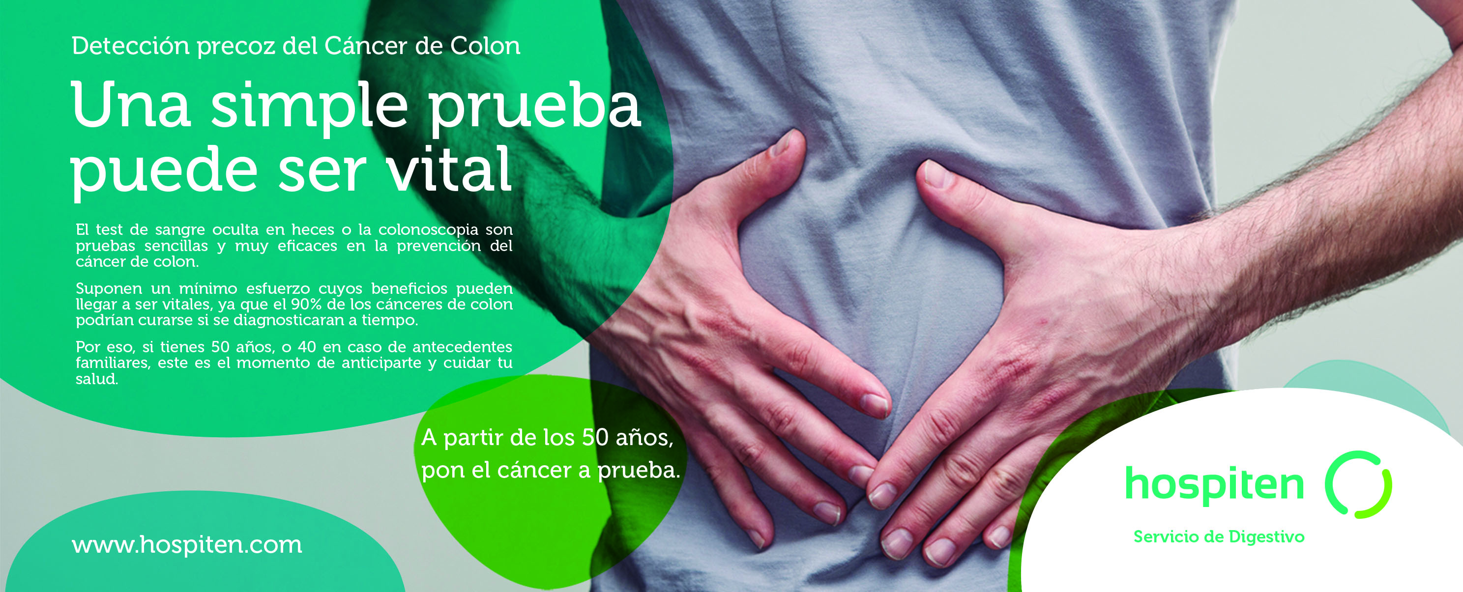 Hospiten activa su quinta campaña de pruebas gratuitas para detectar el cáncer de colon en todos sus centros
